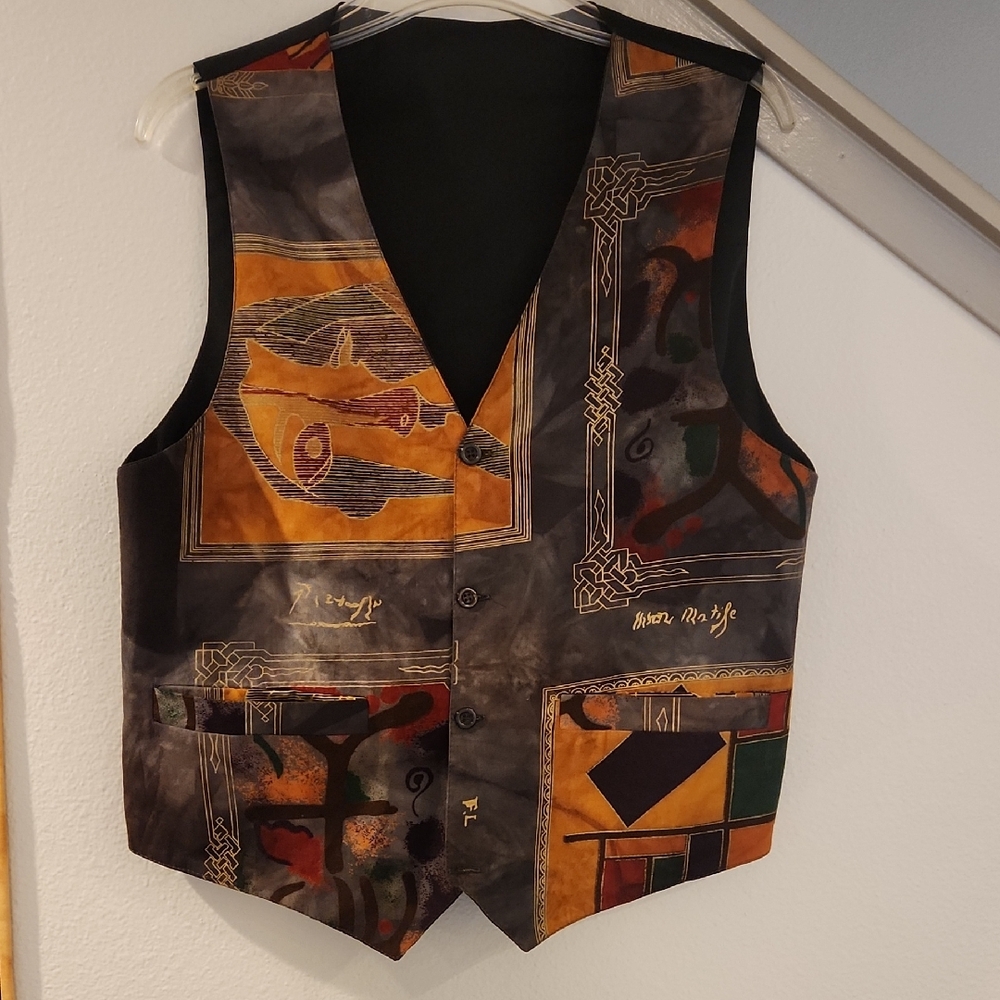 Colorful Abstract Patterned Vest